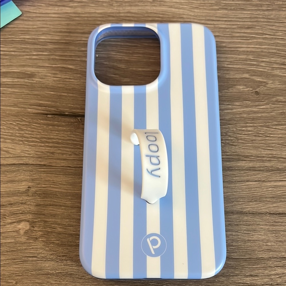 Loopy Case Blue and White Striped Phone Case